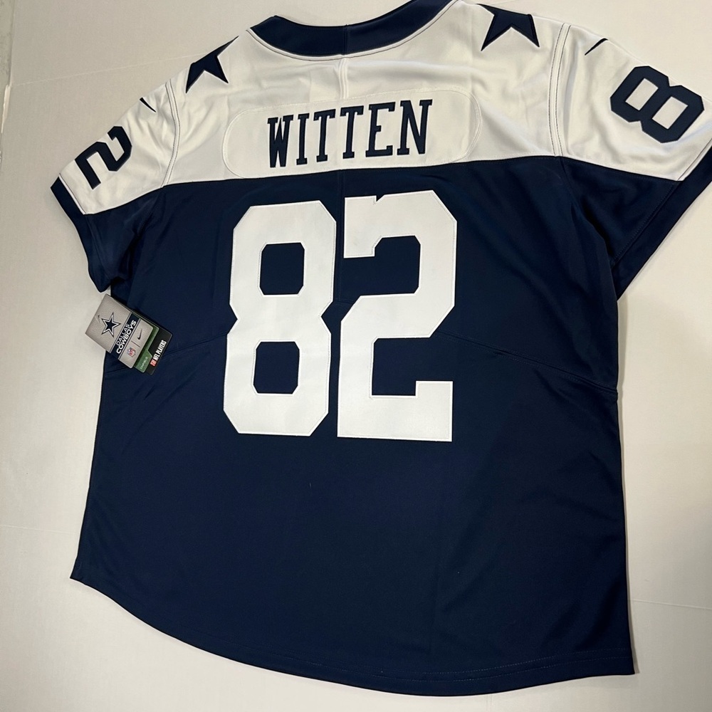 NFL Blue and White Boxy Fitted Jersey - Picture 7 of 16